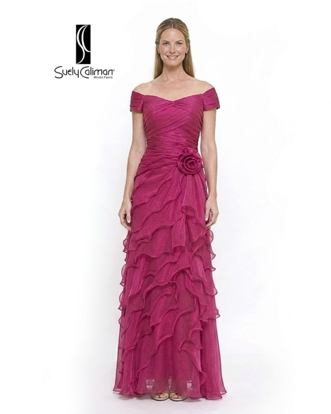 VESTIDO OMBRO A OMBRO MANGA PRINCESA